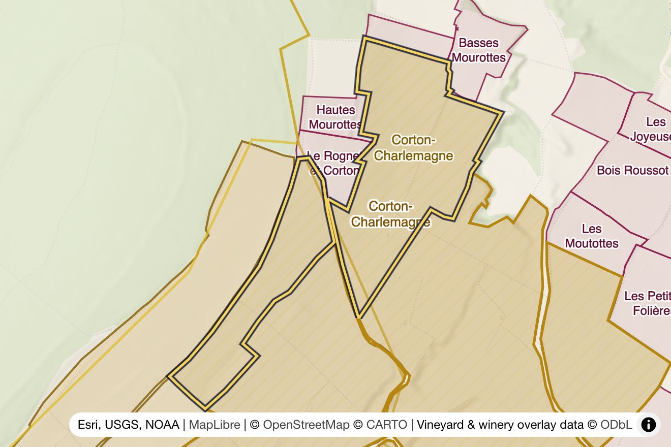 Map of Corton-Charlemagne