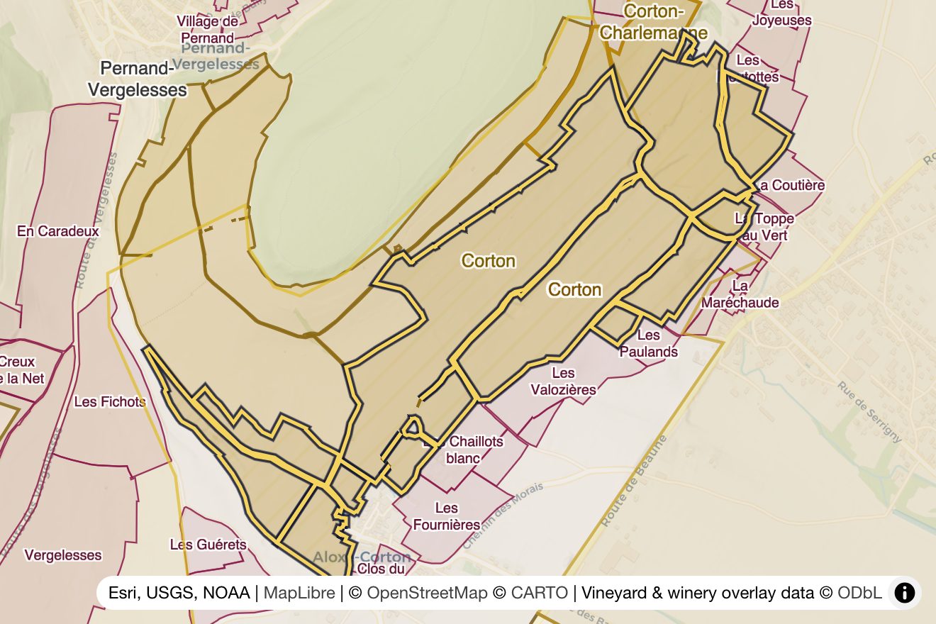 Map of Corton