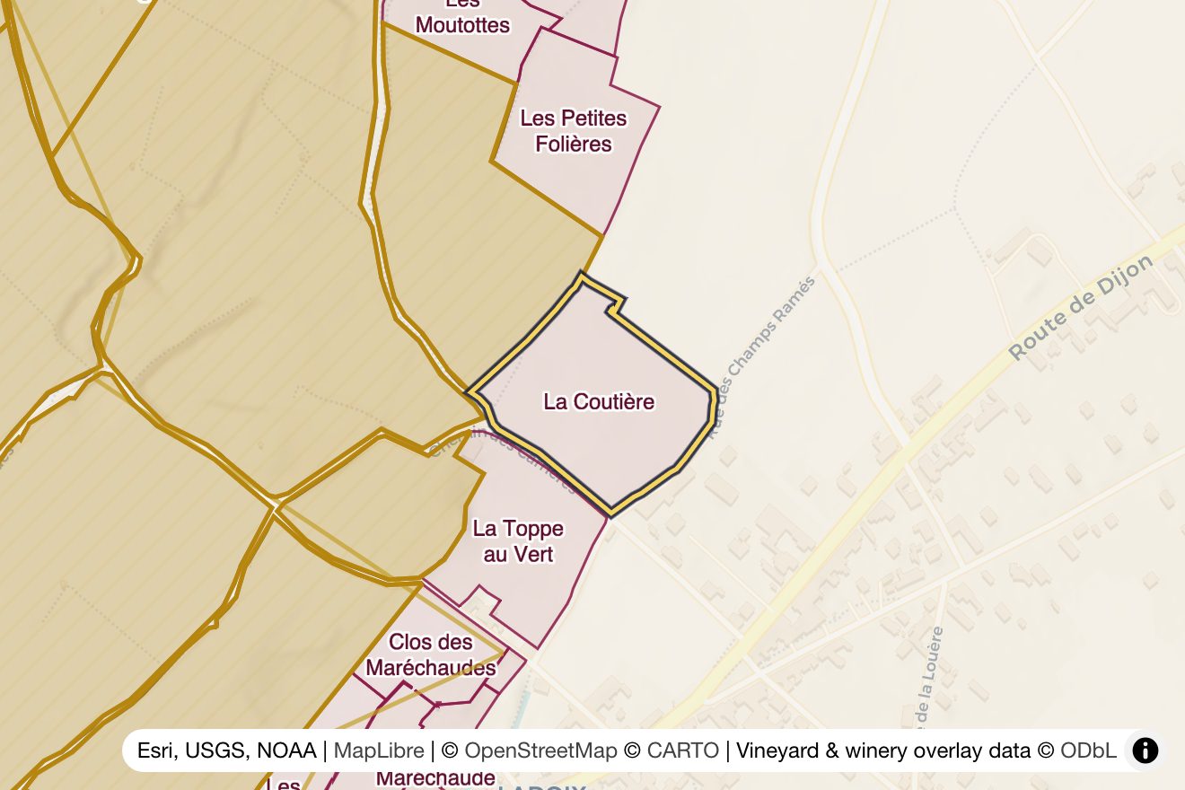 Map of La Coutière