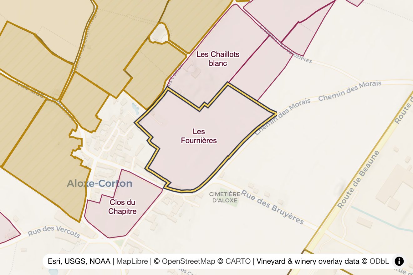 Map of Les Fournières