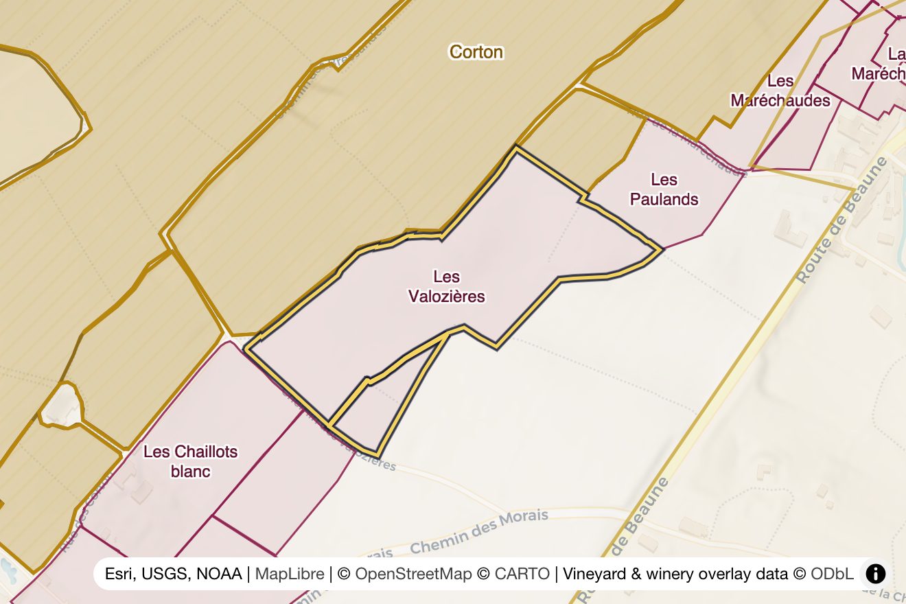 Map of Les Valozières