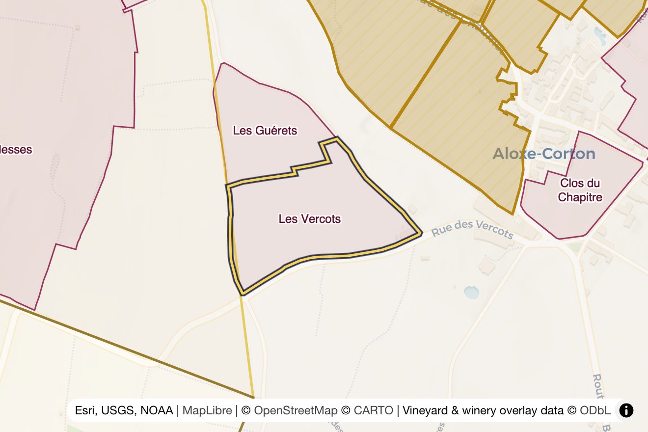 Map of Les Vercots