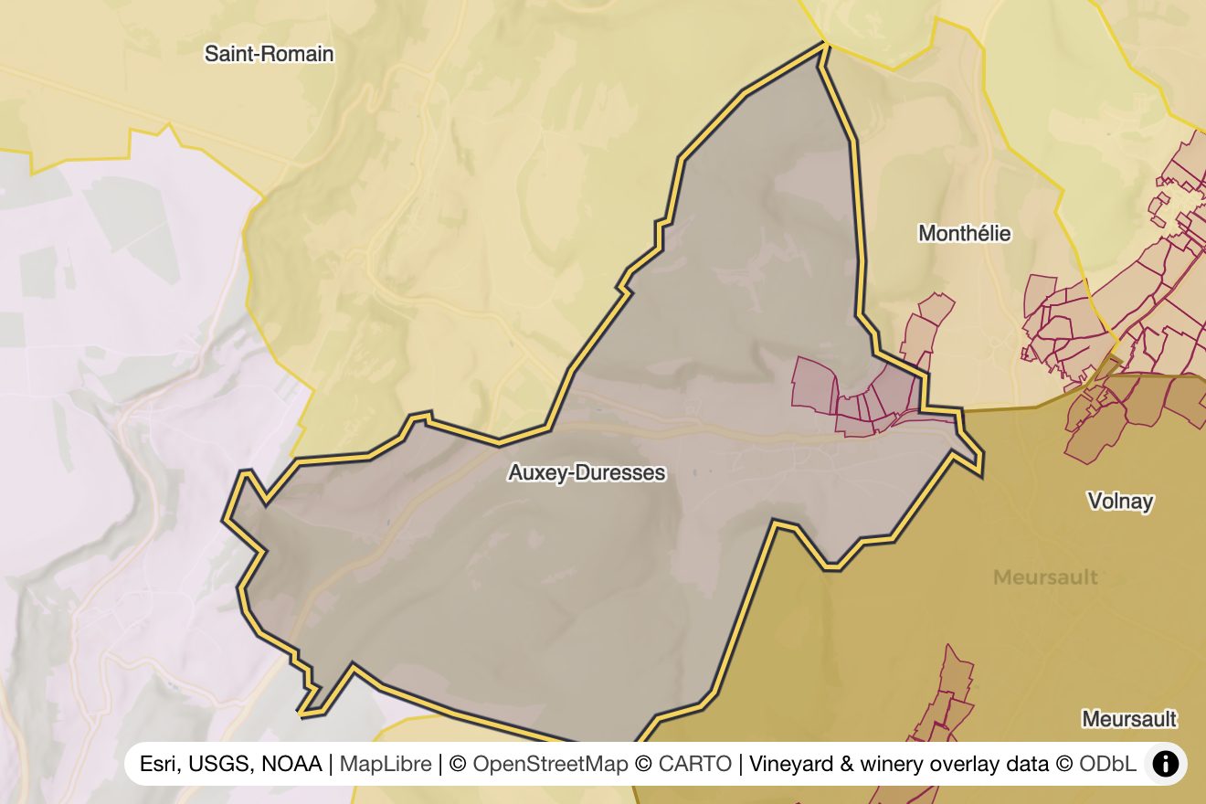 Map of Auxey-Duresses
