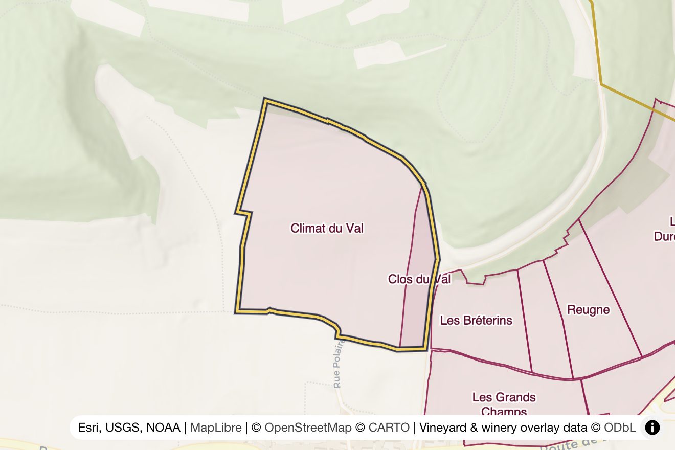 Map of Climat du Val