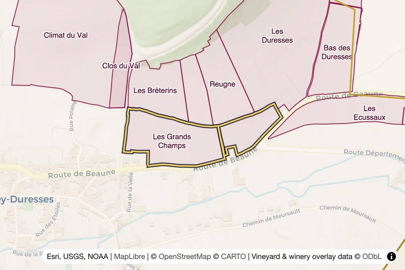 Map of Les Grands Champs