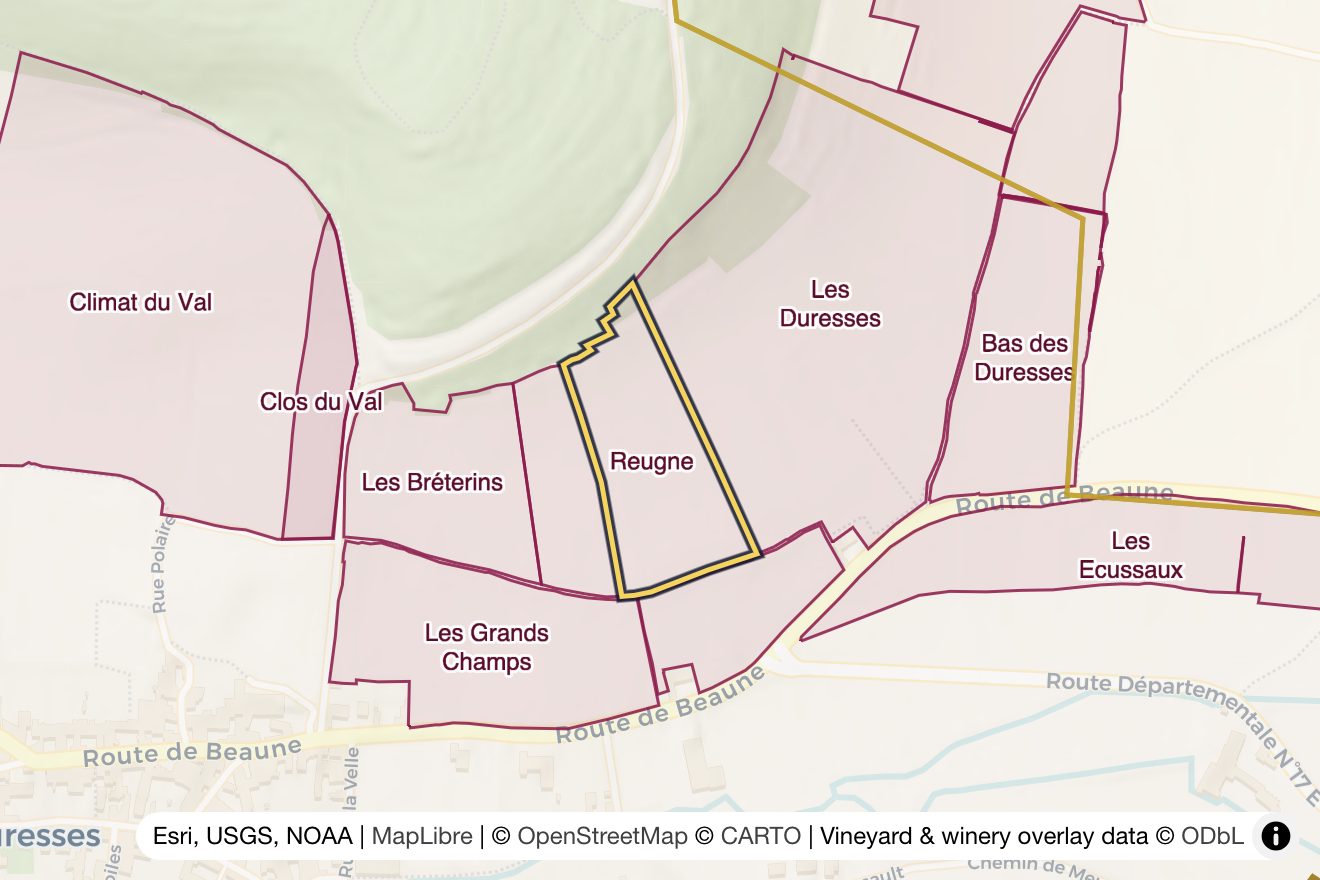 Map of Reugne