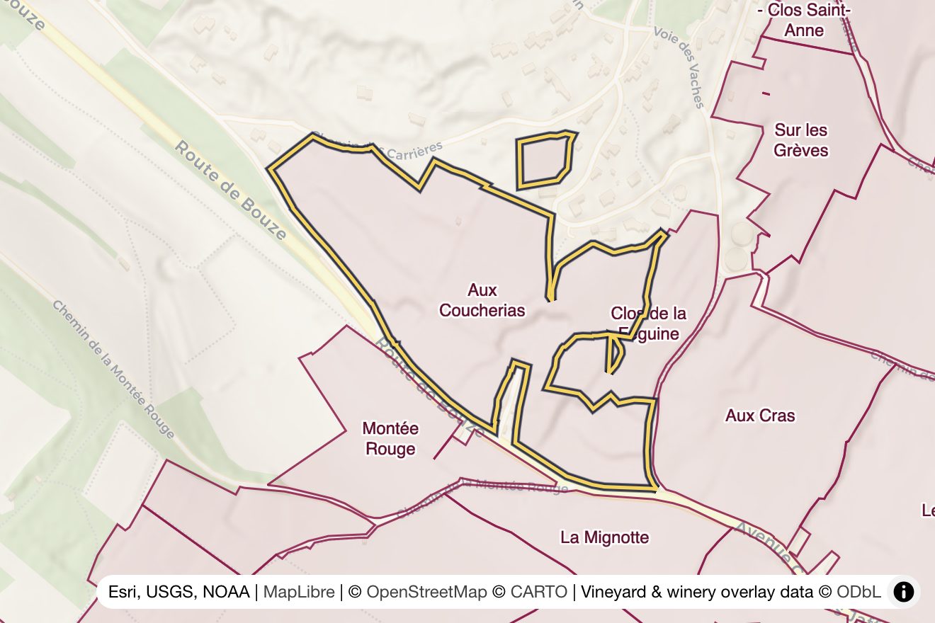 Map of Aux Coucherias
