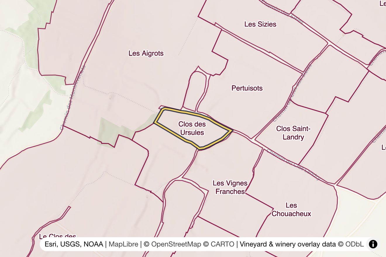 Map of Clos des Ursules