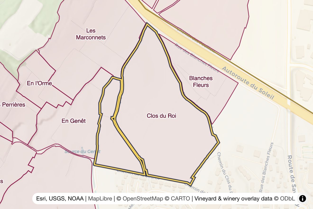 Map of Clos du Roi