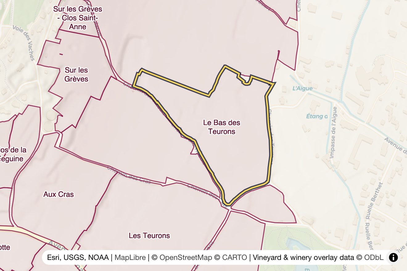 Map of Le Bas des Teurons