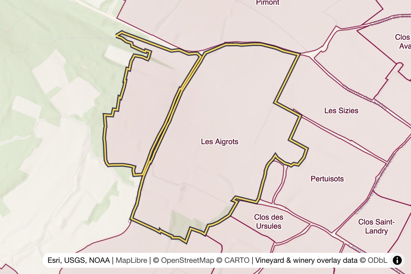 Map of Les Aigrots
