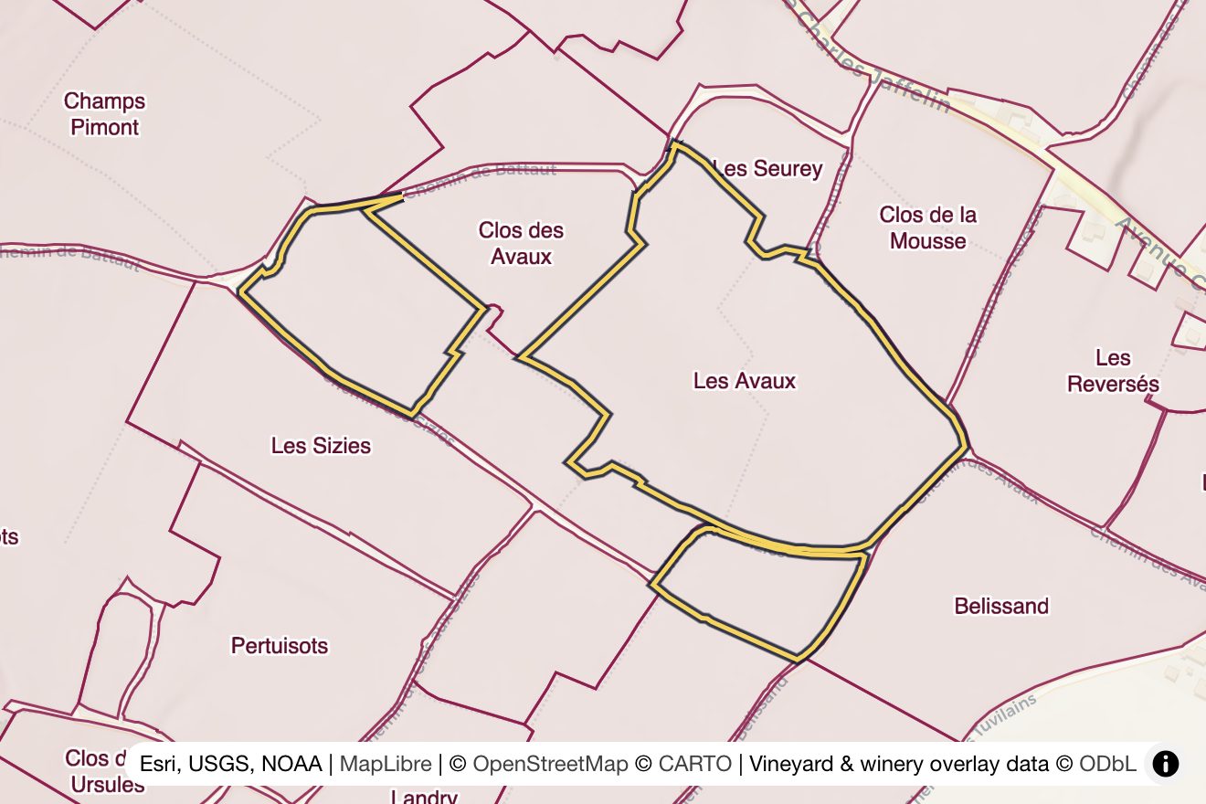 Map of Les Avaux