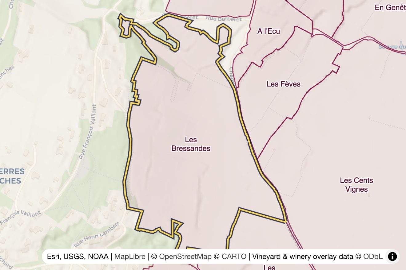 Map of Les Bressandes