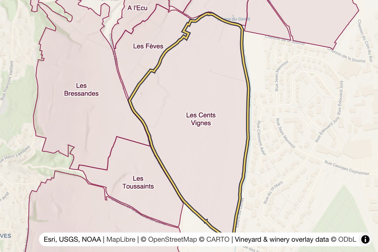 Map of Les Cents Vignes