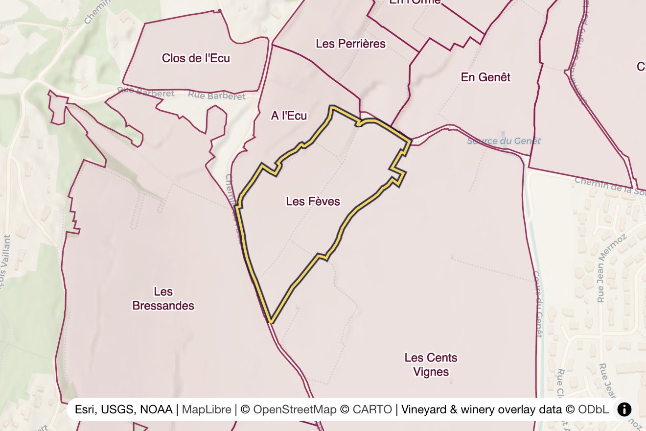 Map of Les Fèves