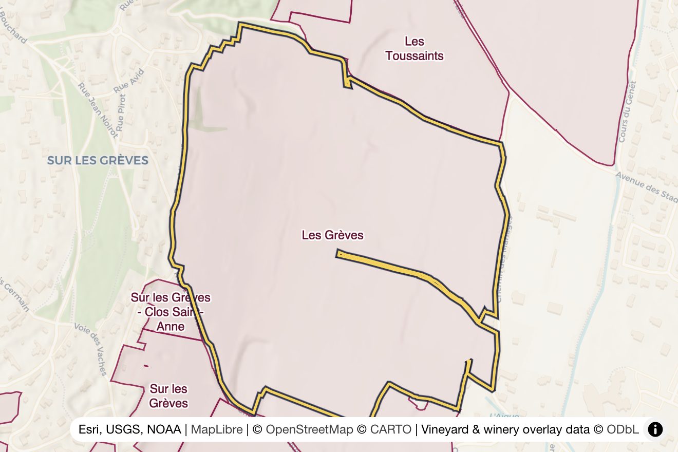 Map of Les Grèves