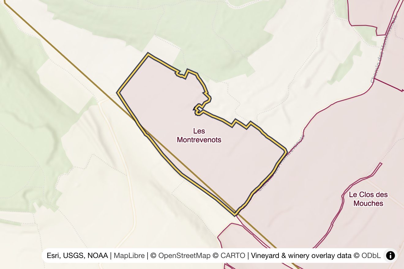 Map of Les Montrevenots