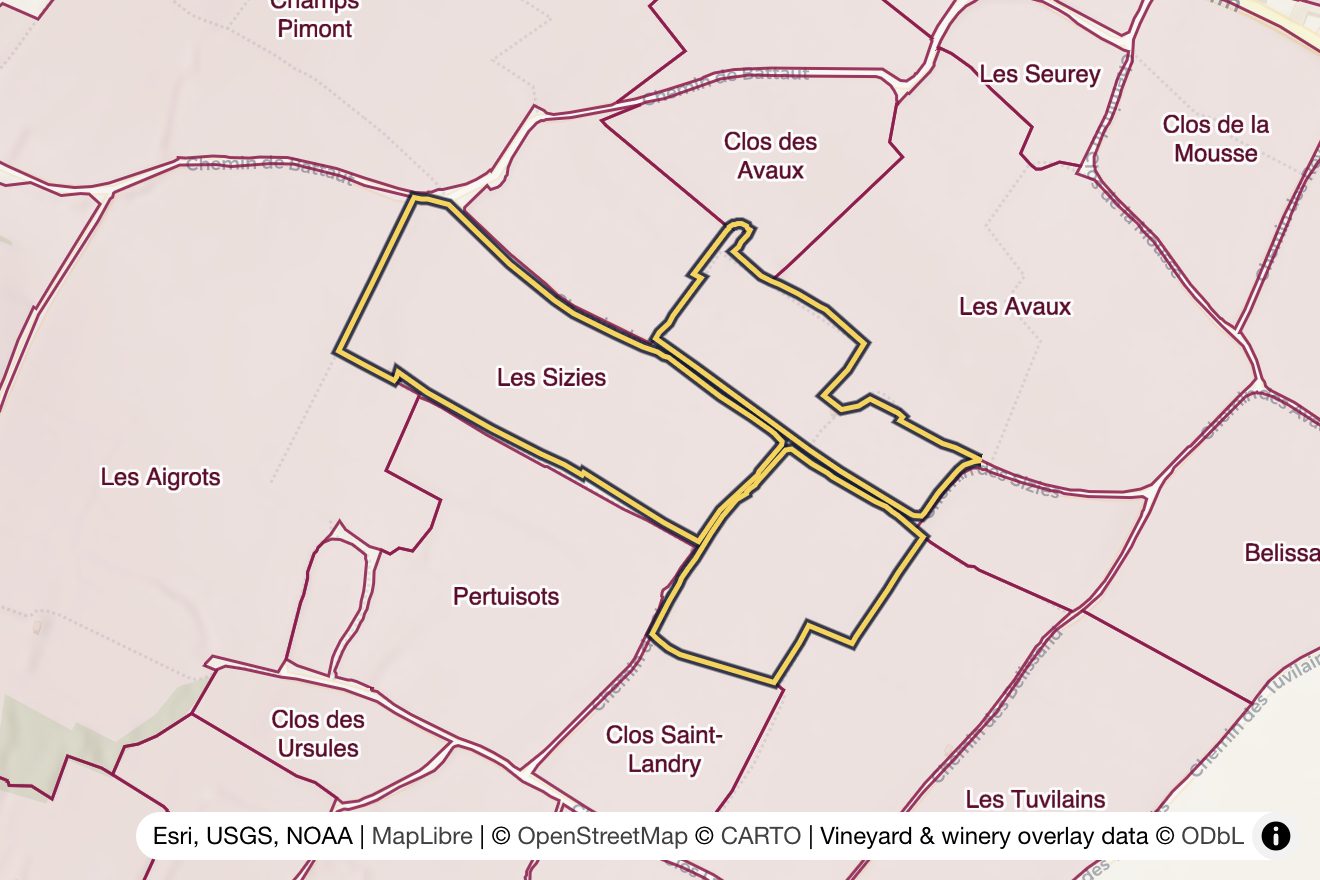 Map of Les Sizies