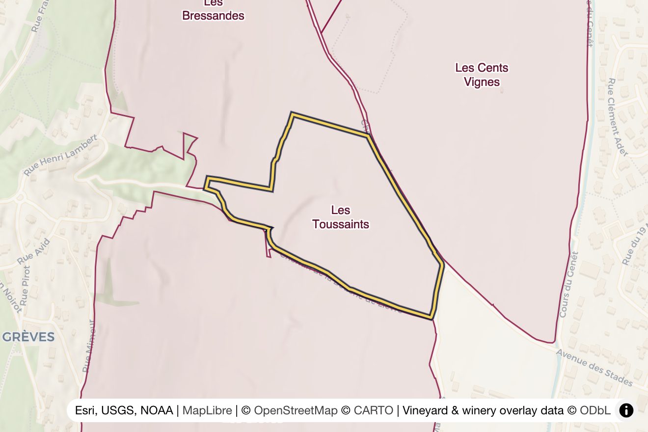 Map of Les Toussaints