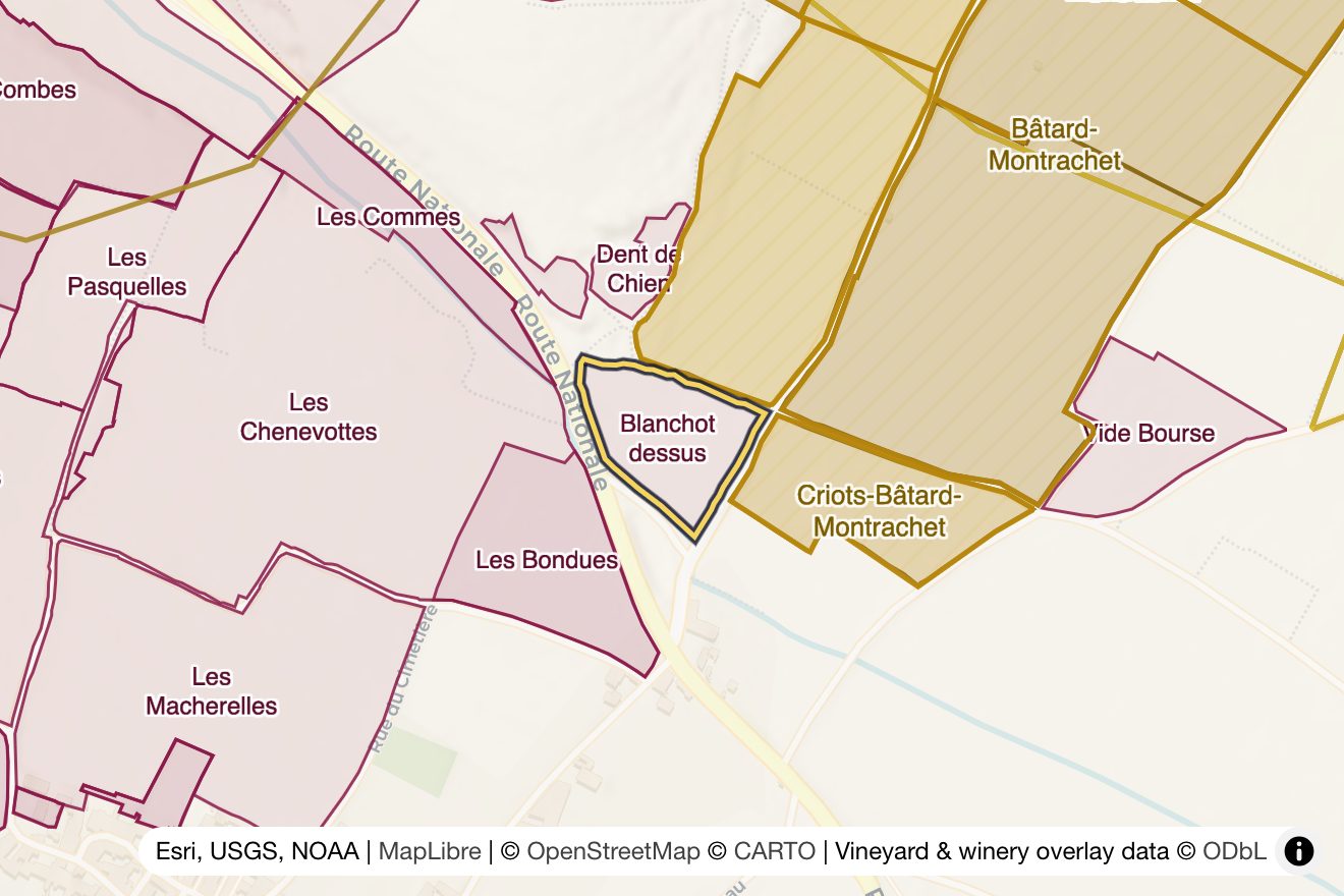Map of Blanchot Dessus