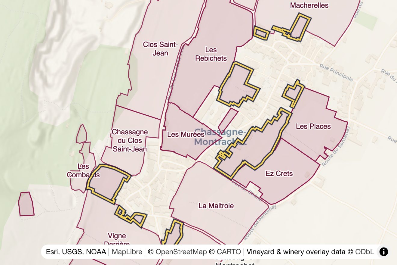 Map of Chassagne