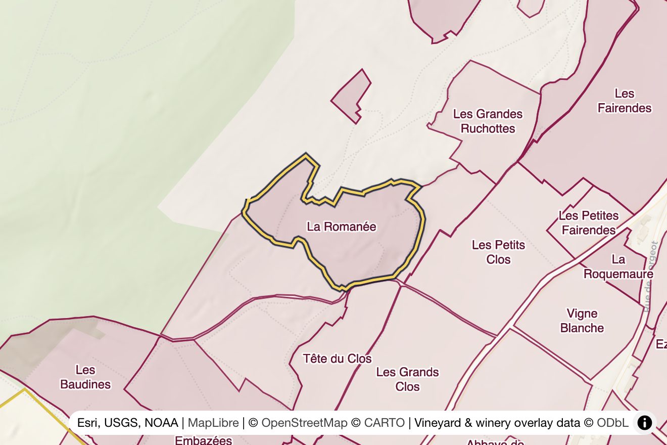 Map of La Romanée
