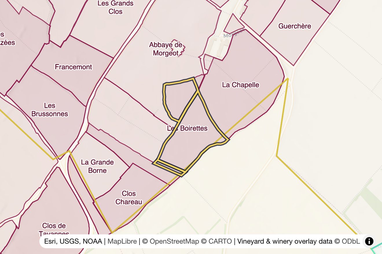Map of Les Boirettes