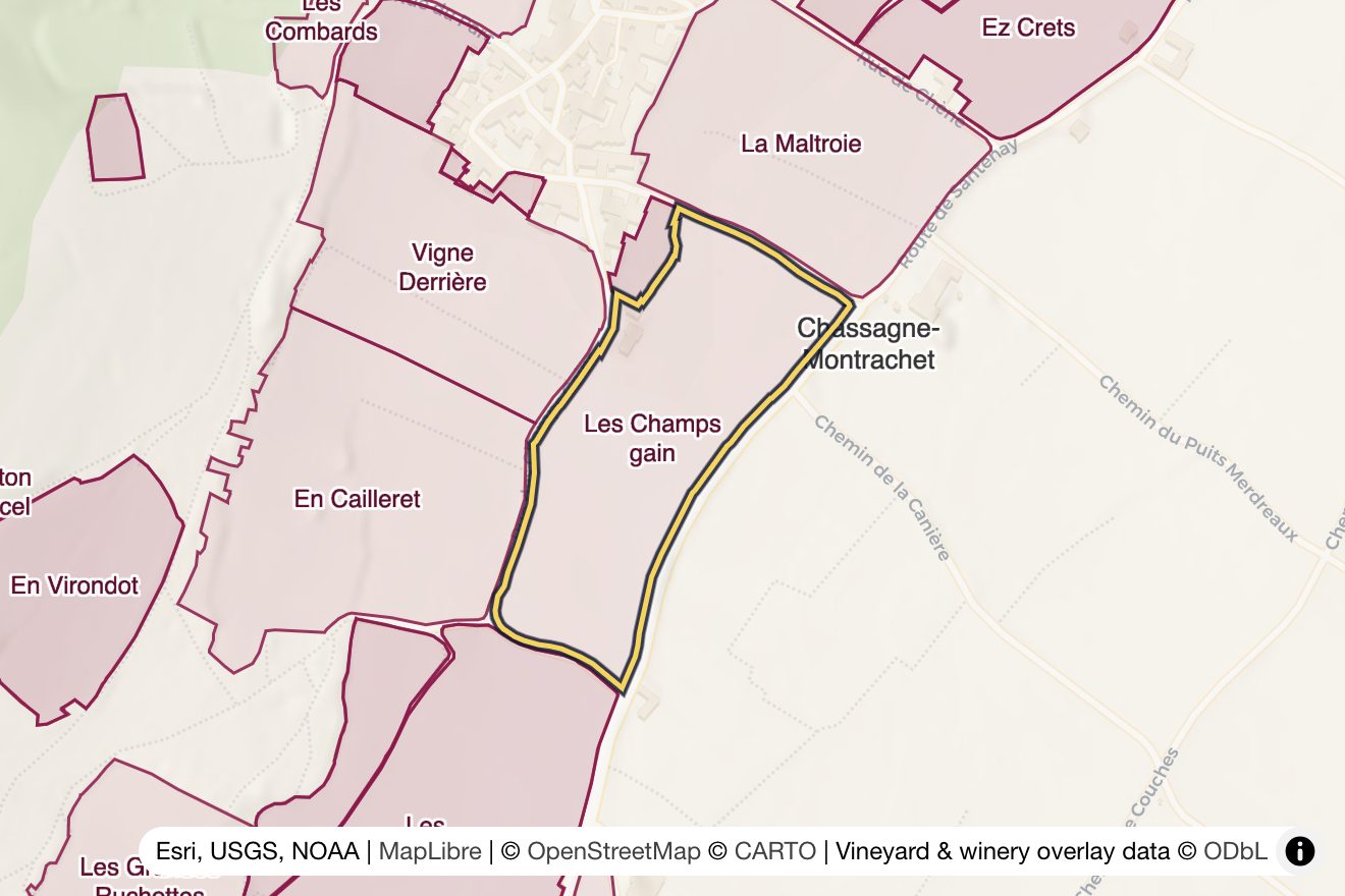 Map of Les Champs Gain
