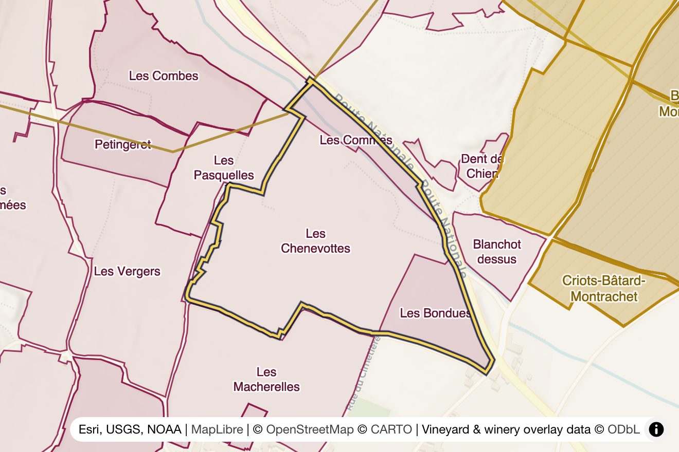 Map of Les Chenevottes