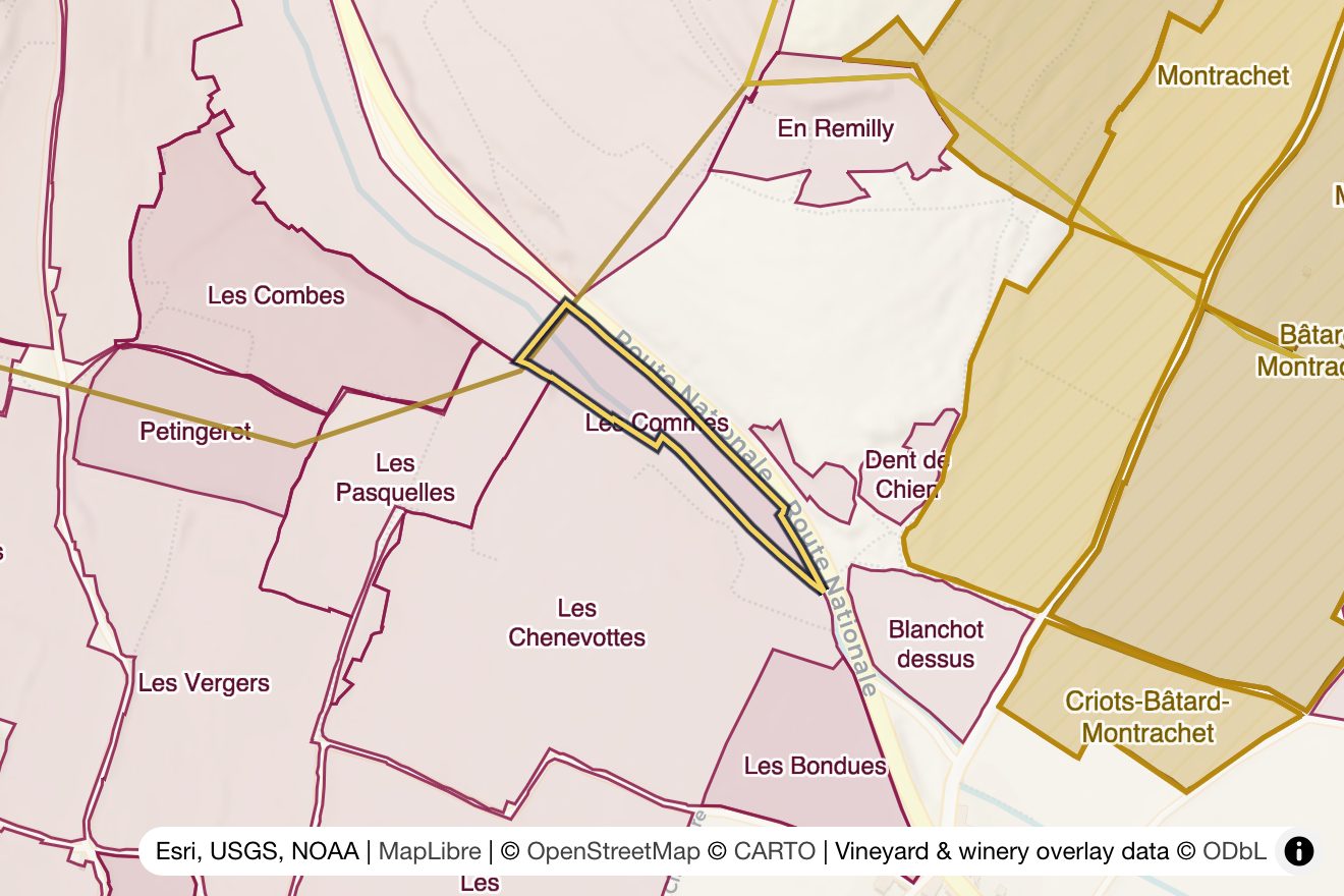 Map of Les Commes