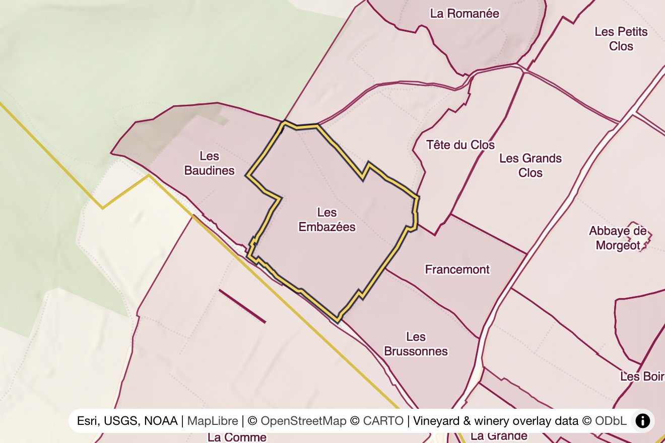 Map of Les Embrazées
