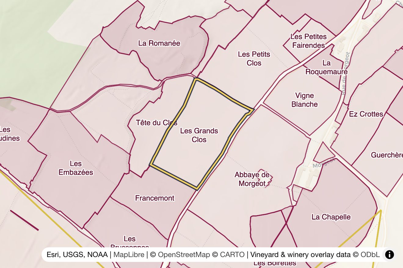 Map of Les Grands Clos