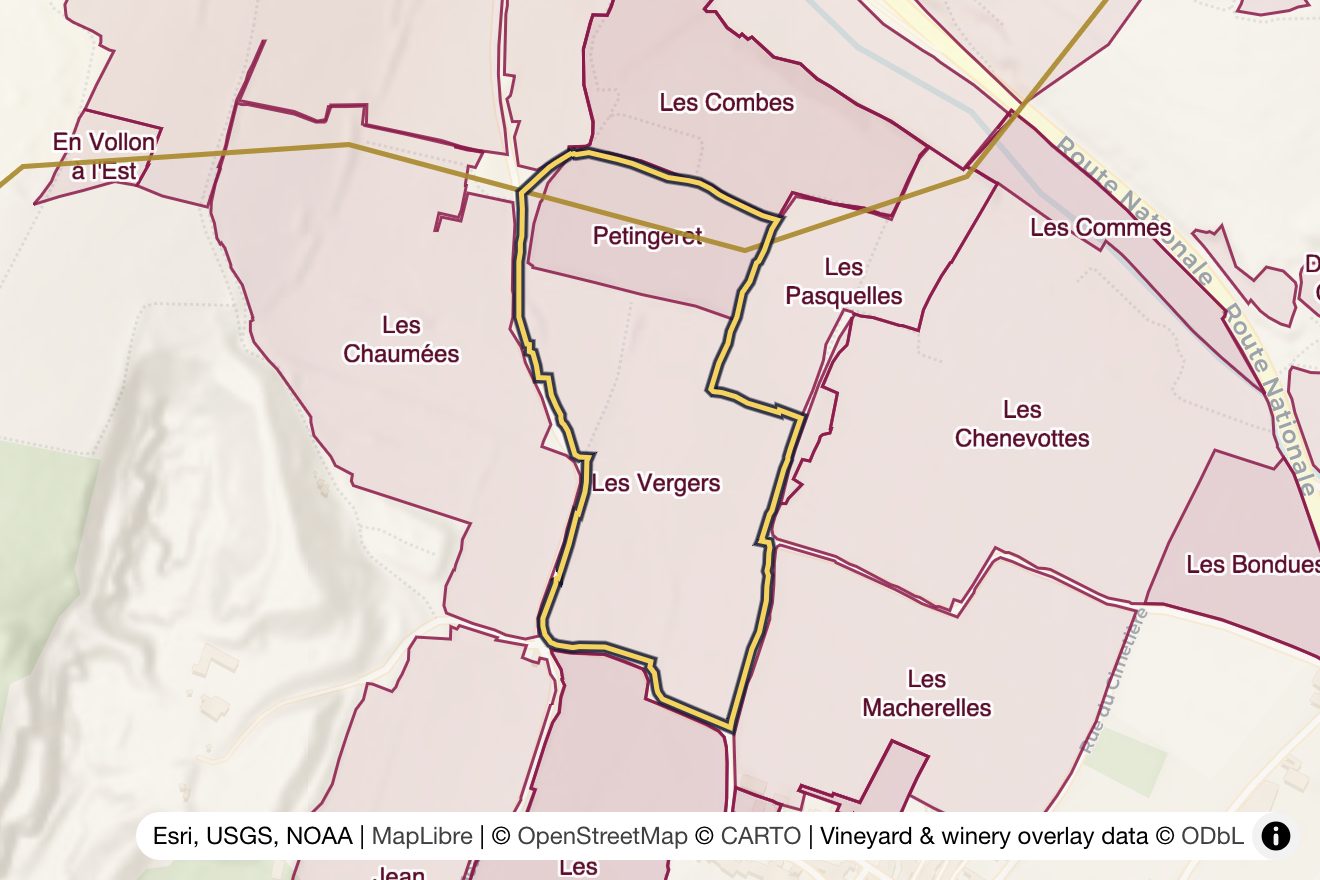 Map of Les Vergers