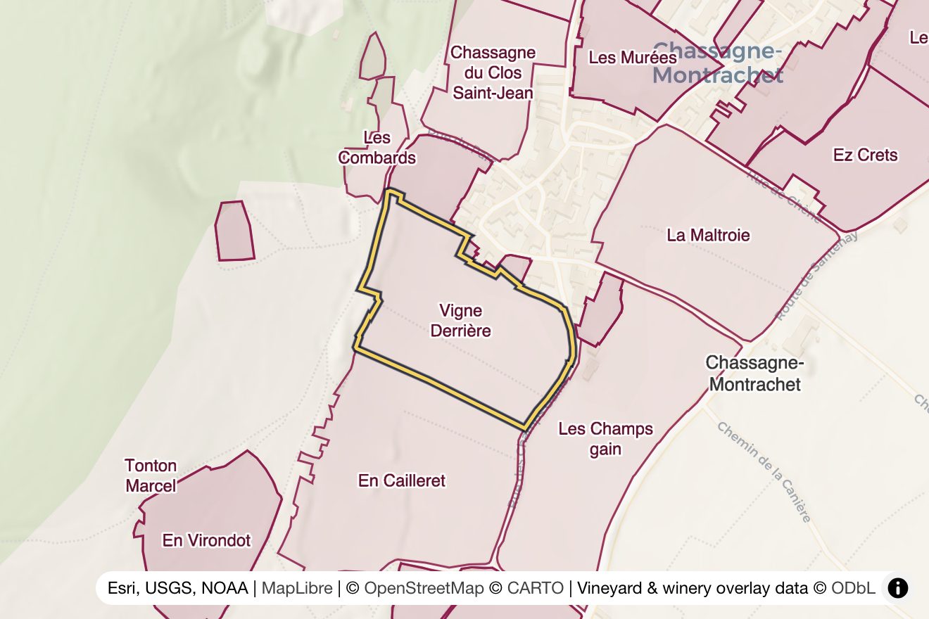 Map of Vigne Derriere