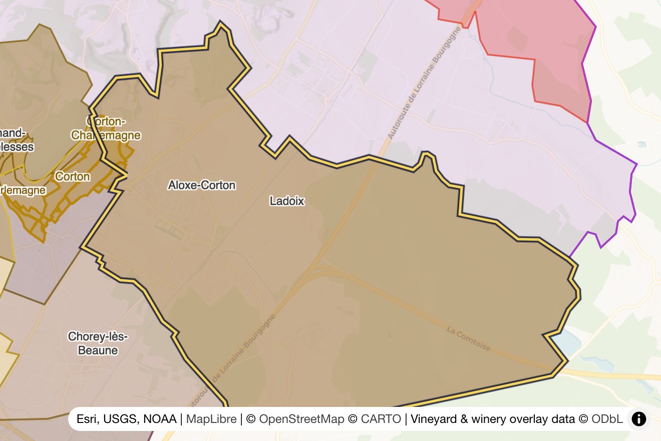 Map of Ladoix