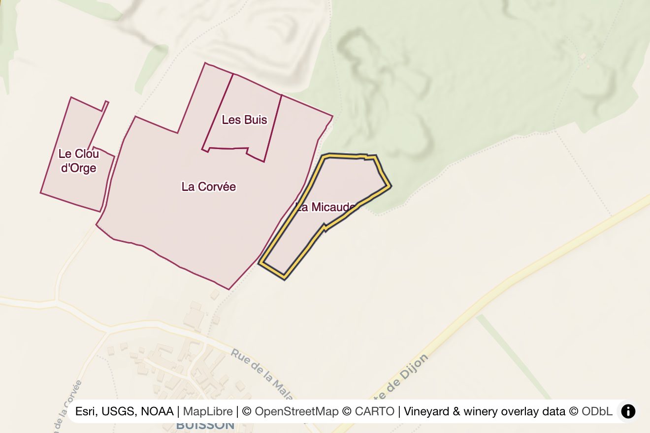 Map of La Micaude