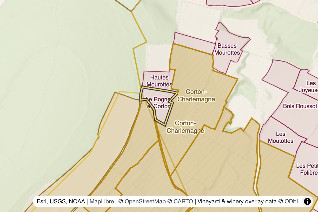 Map of Le Rognet et Corton