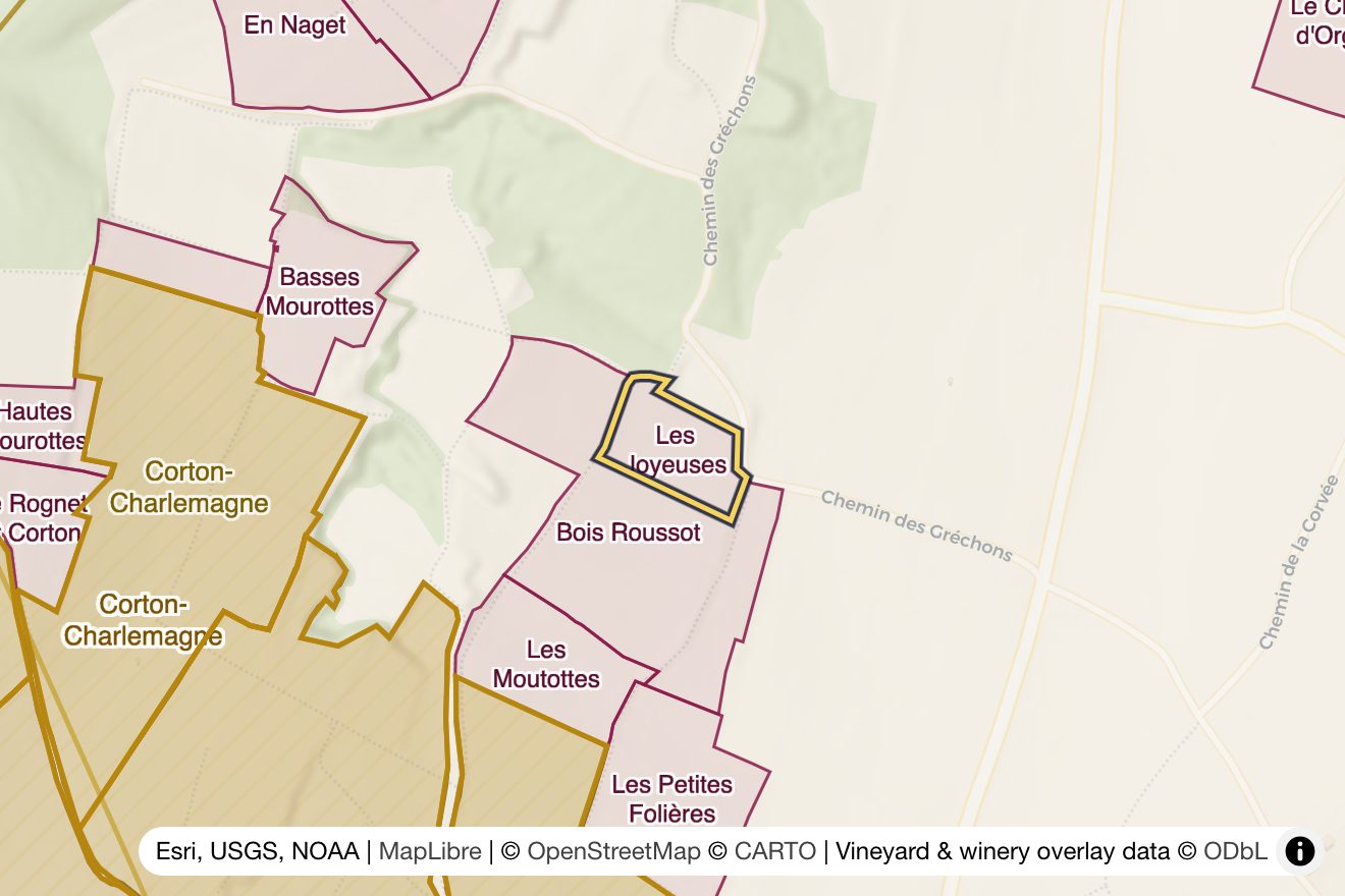 Map of Les Joyeuses