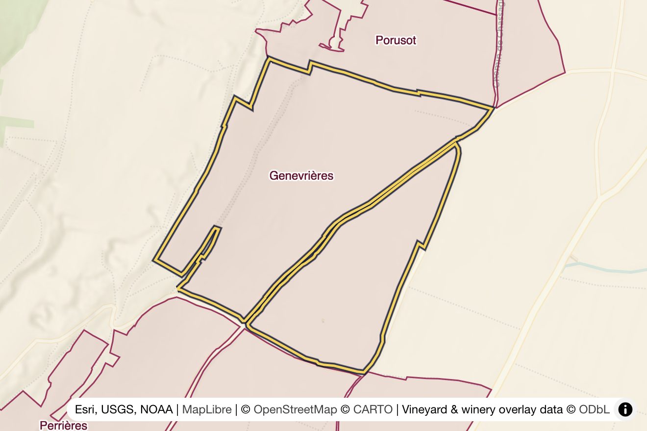 Map of Genevrières