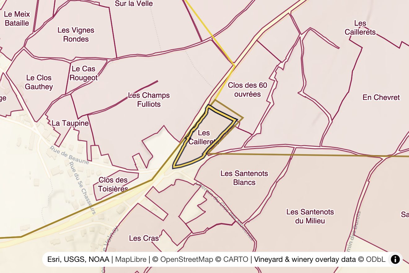 Map of Les Caillerets