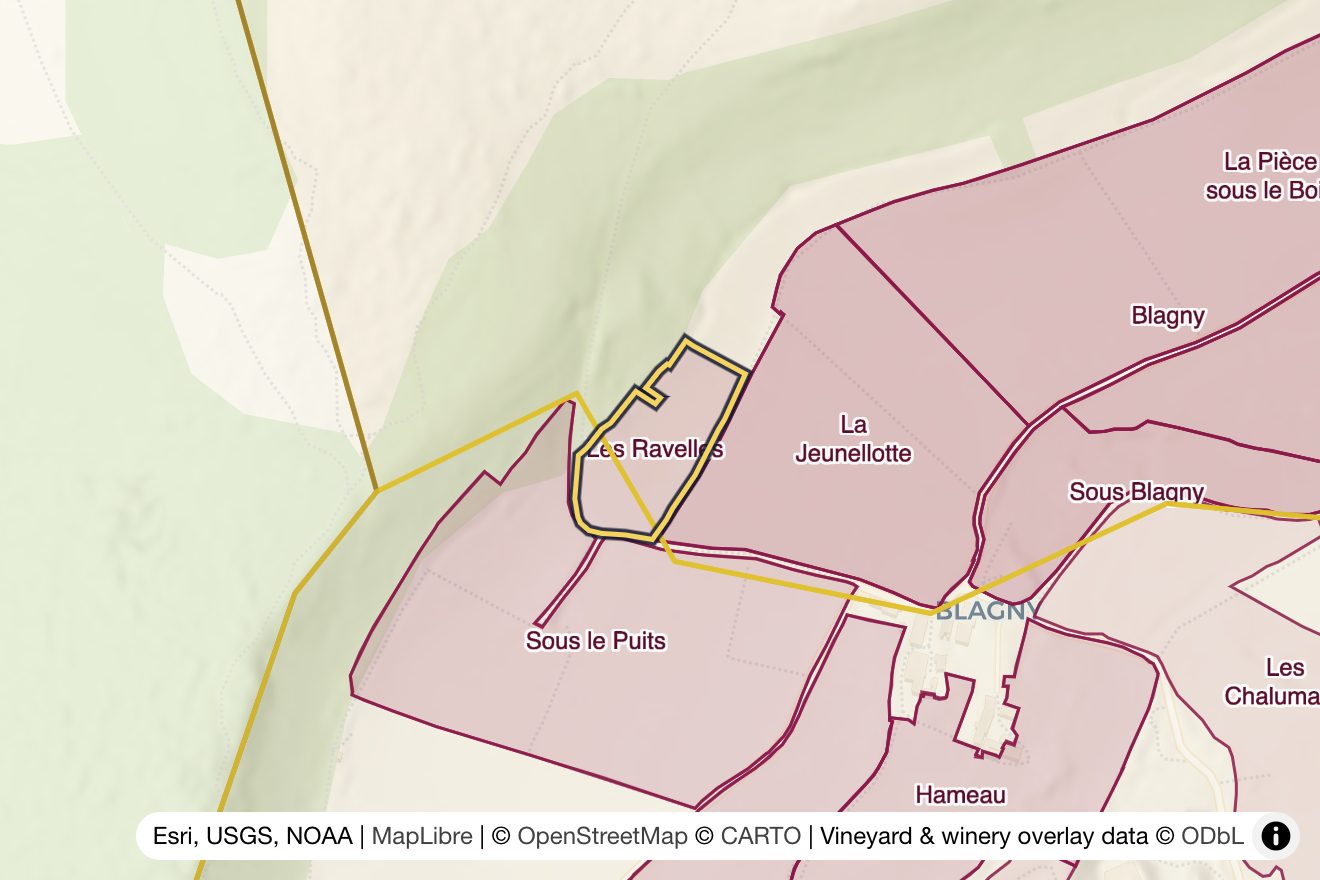 Map of Les Ravelles