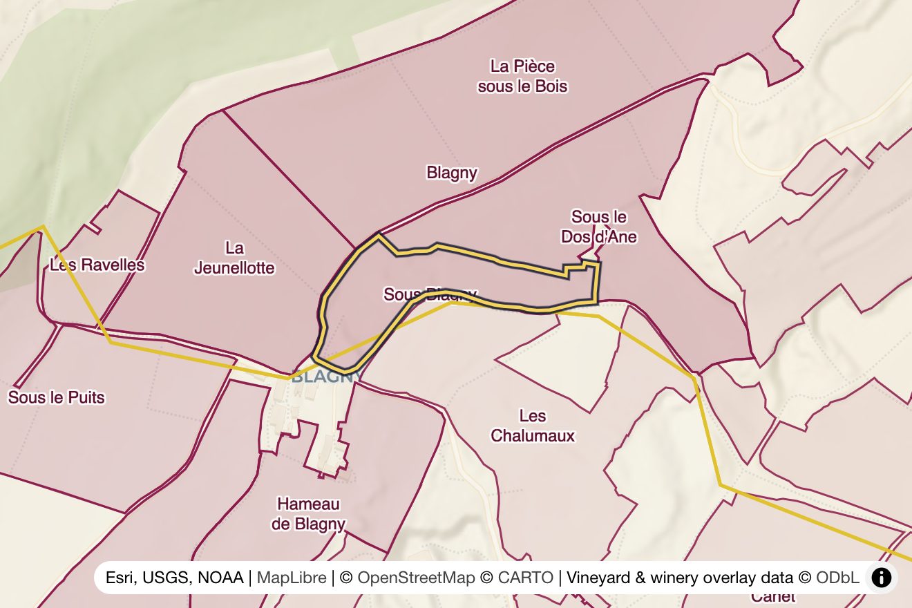 Map of Sous Blagny