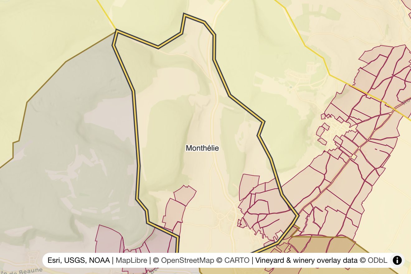 Map of Monthélie