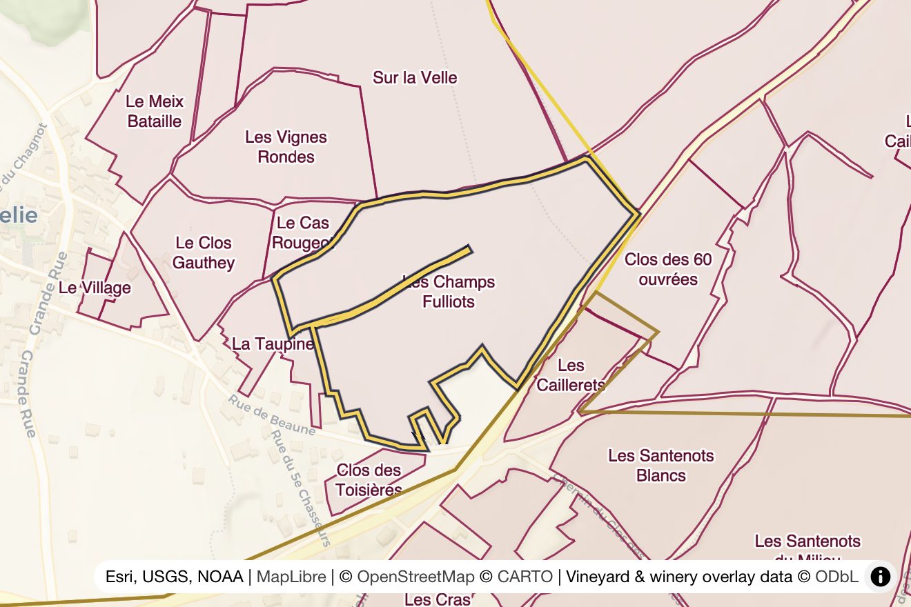 Map of Les Champs Fulliots