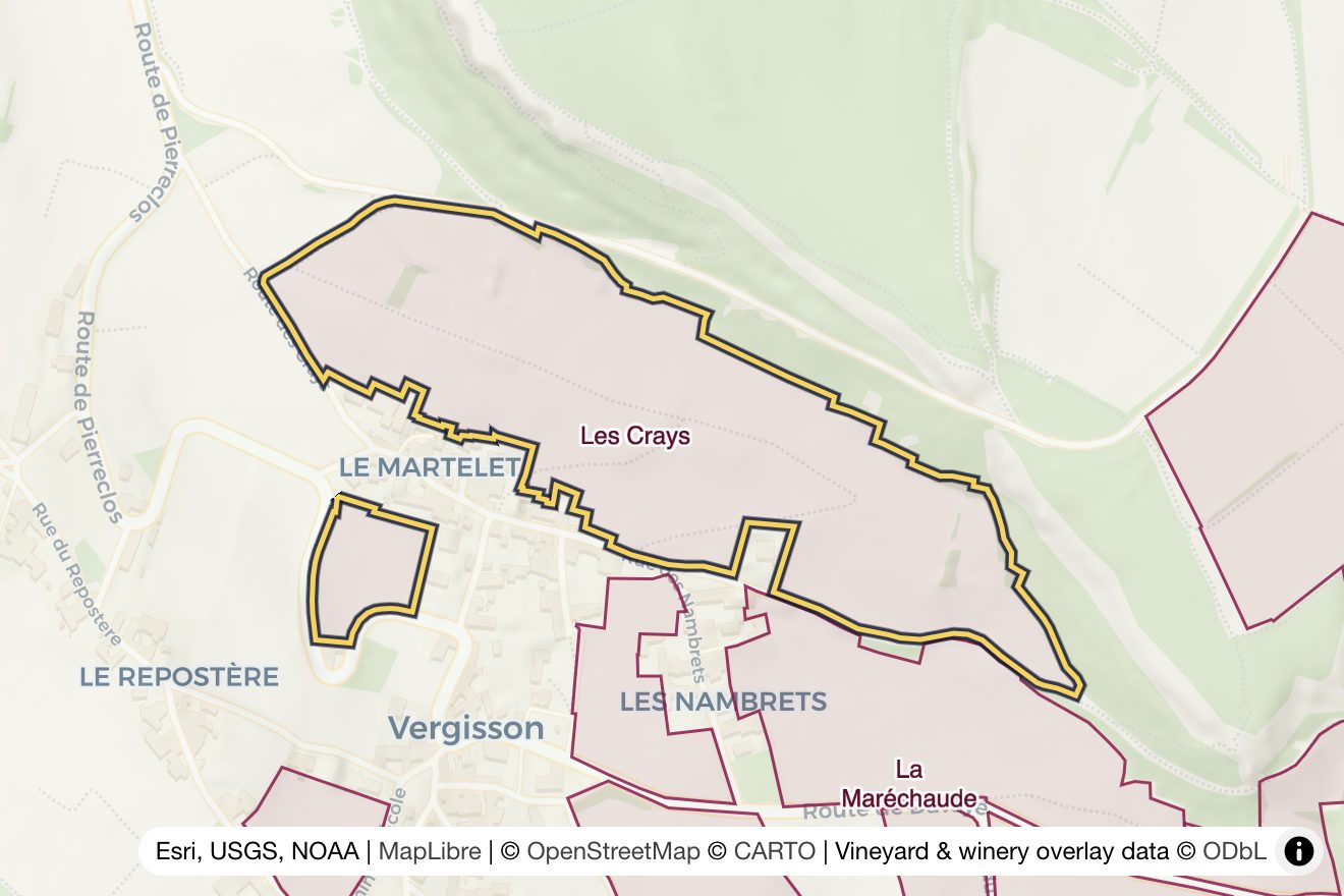 Map of Les Crays