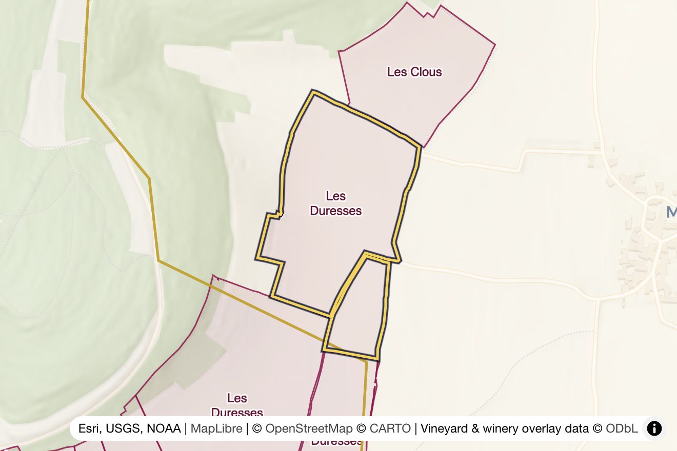 Map of Les Duresses