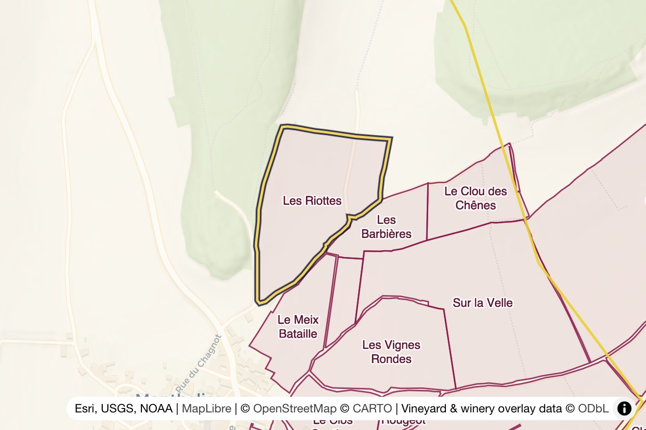 Map of Les Riottes