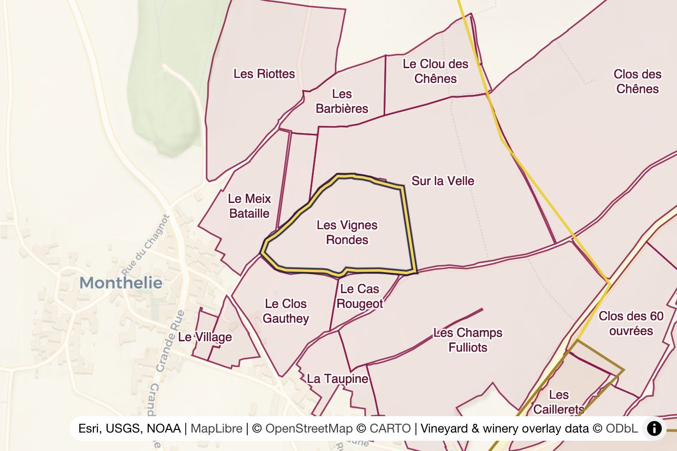 Map of Les Vignes Rondes