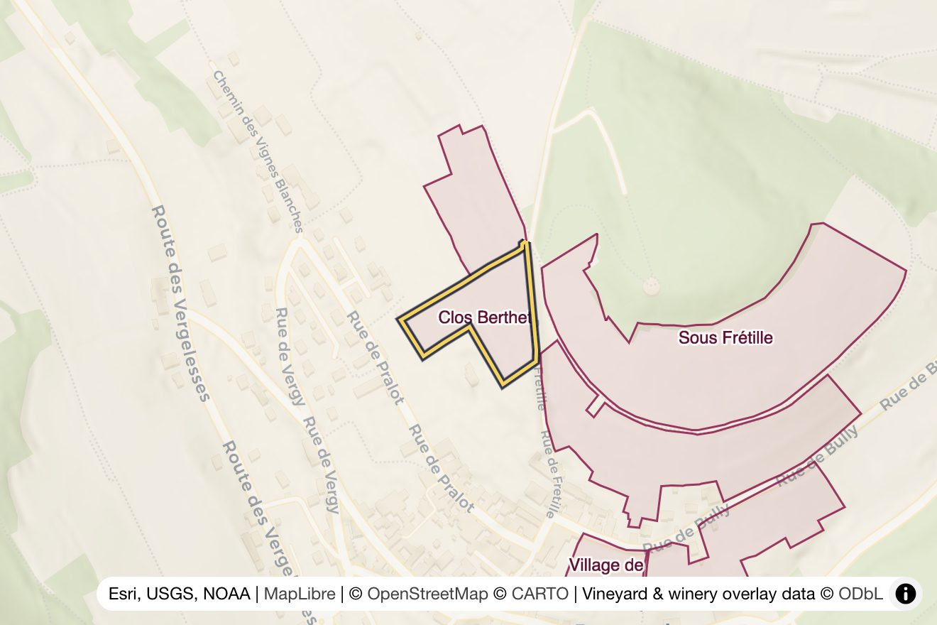 Map of Clos Berthet