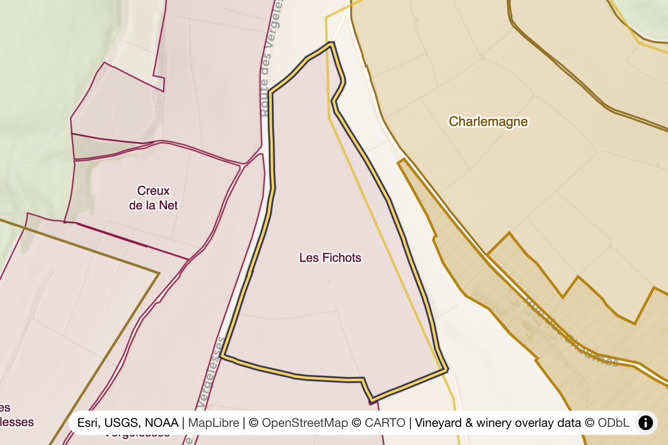 Map of Les Fichots